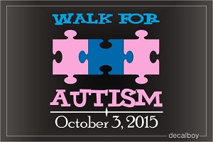 Walk For Autism Decal