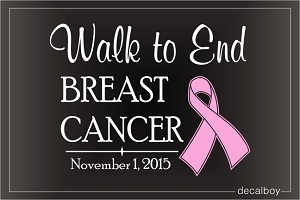 Walk For Breast Cancer Decal