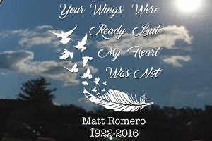 Your Wings Were Ready Car Decal