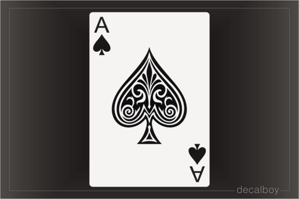 Ace Of Spades Card Decal
