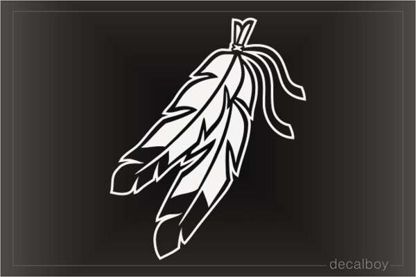 American Indian Eagle Feathers Decal
