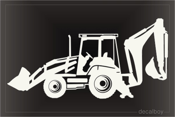 Backhoe Tractor Car Decal