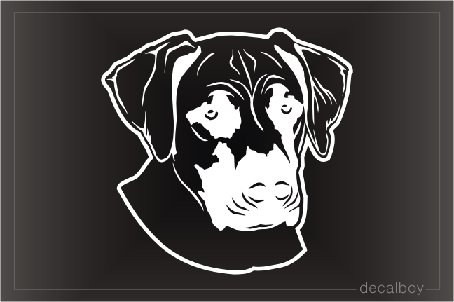 Black Mouth Cur Dog Face Decal