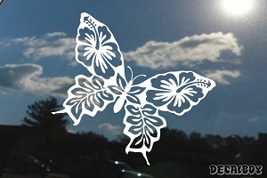 Butterfly Hibiscus Inside Decal