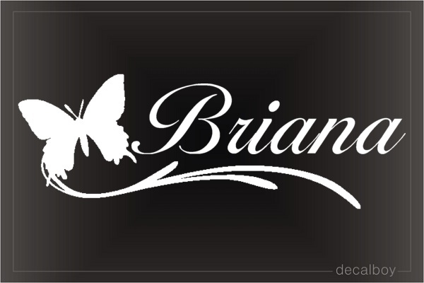 Butterfly With Name Decal
