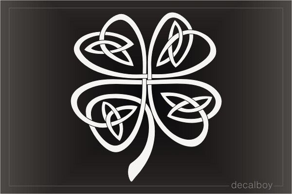 Celtic Knot Four Leaf Clover Decal