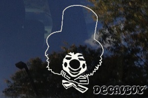Childrens Clown Car Window Decal