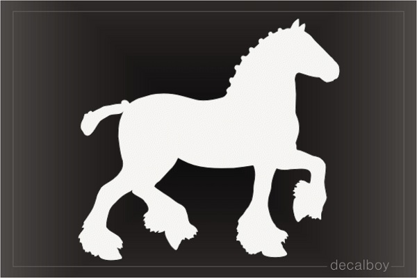 Clydesdale Horse Walking Decal