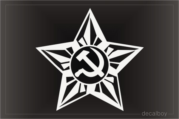 Comrade Hammer Sickle Star Sign Decal