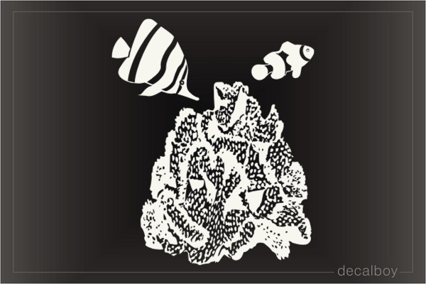 Coral Rough Fishes Window Decal