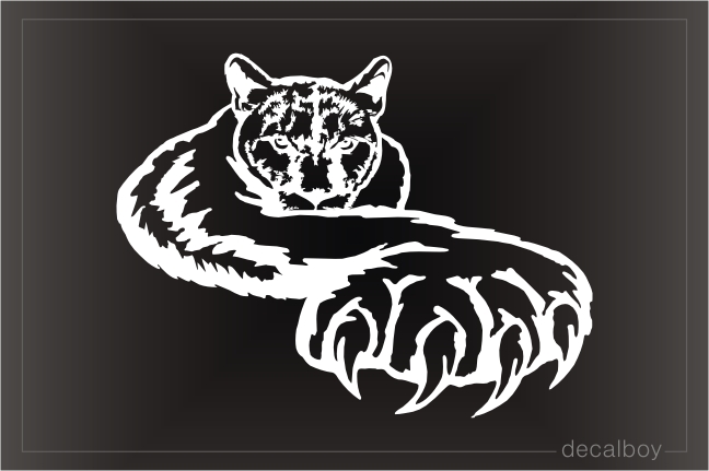 Cougar Puma American Panther Paw Decal