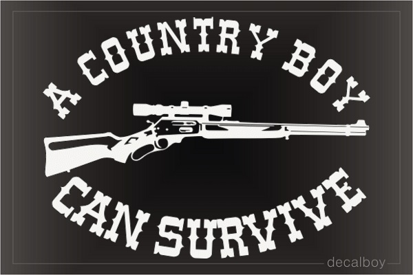 Country Boy Can Survive Car Decal