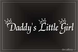 Daddys Little Girl Car Decal