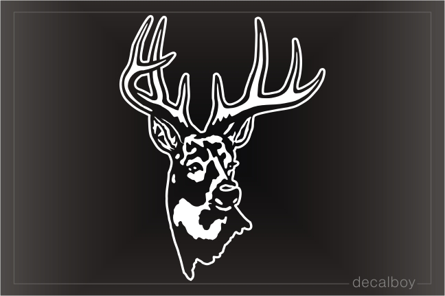 Deer Head Window Decal