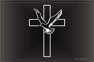 Dove And Cross Decal