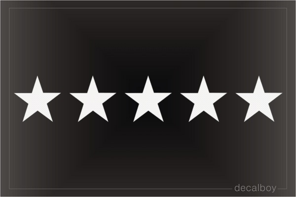 Five Star Decal