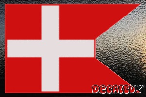 Flag Denmark Auto Decal