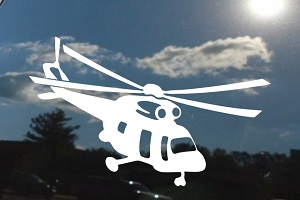 Flying Helicopter Car Decal