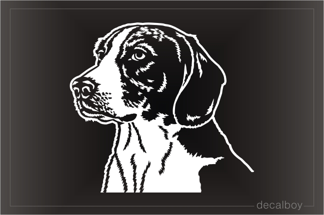 Foxhound Dog Face Decal