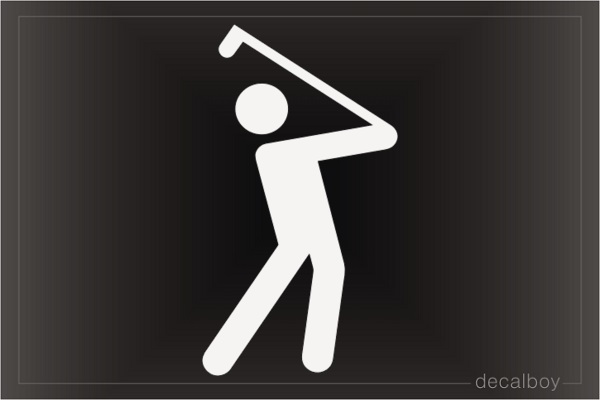 Golfer Symbol Decal
