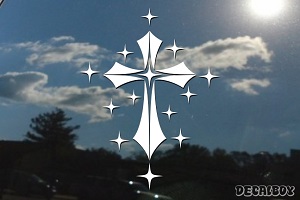 Gothic Cross Stars Decal