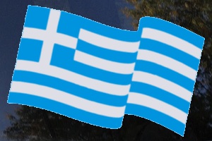 Greek Flag Car Decal