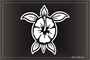 Hibiscus Turtle Decal