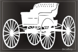 Horse Open Carriage Car Decal