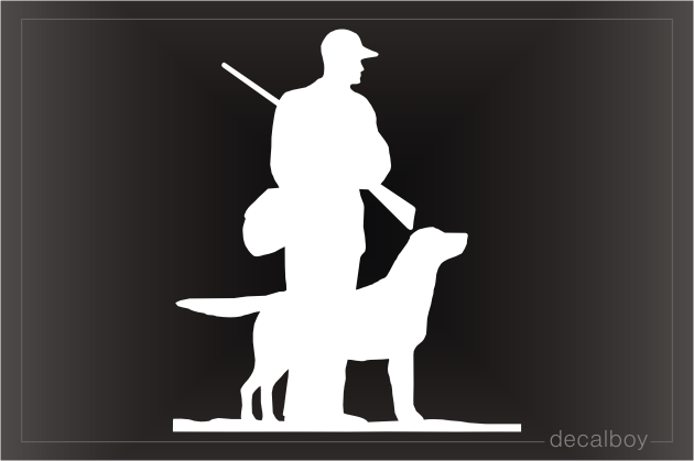 Hunter With Dog Decal