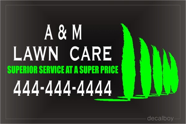 Lawncare Sign Decal