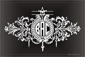 Monogrammed Ornament Decal