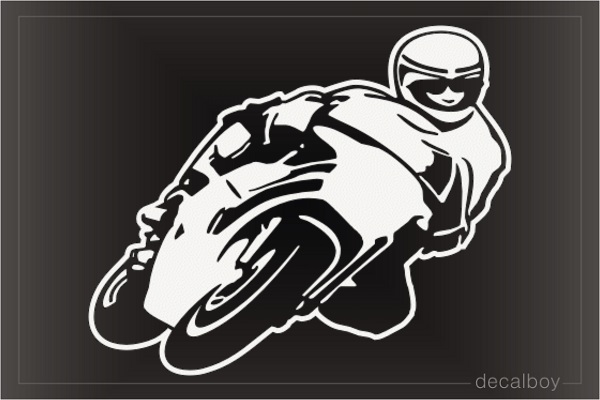 Motorcycle Racer Decal