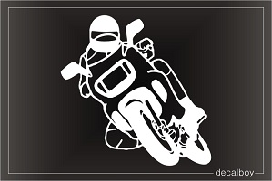 Motorcycle Rider Biker Window Decal