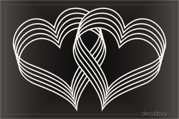 Music Lines Love Hearts Decal