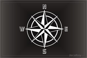 Navy Nautical Marine Compass Decal