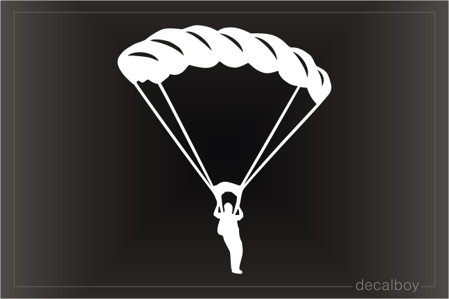 Parachutist Window Decal