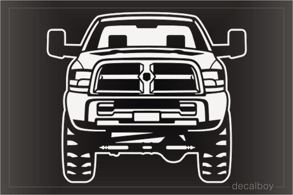 Pickup Car Front View Decal