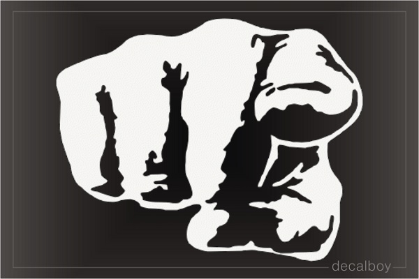 Pointing Hand Decal