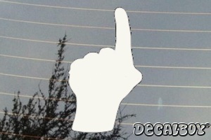 Pointing Index Finger Up Car Decal