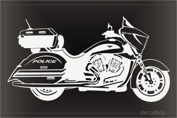 Police Motorcycle Car Decal