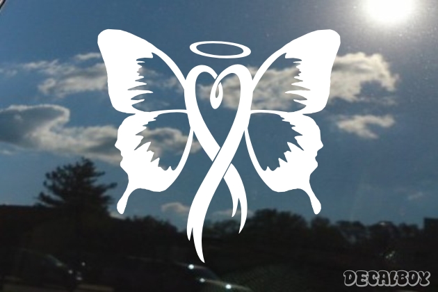 Ribbon Butterfly Decal