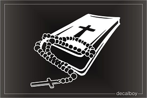 Rosary Bible Window Decal