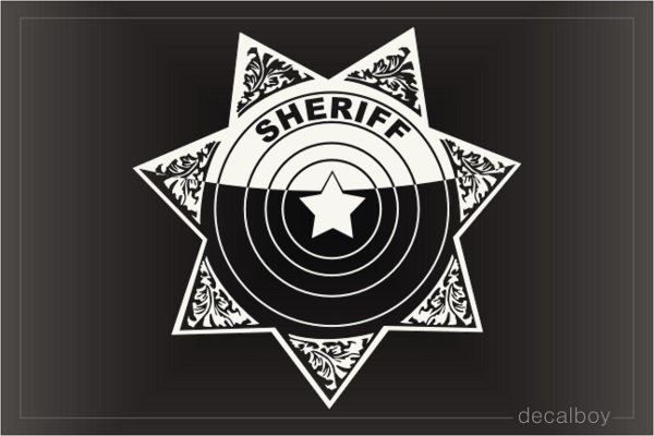 Sheriff Badge Car Decal