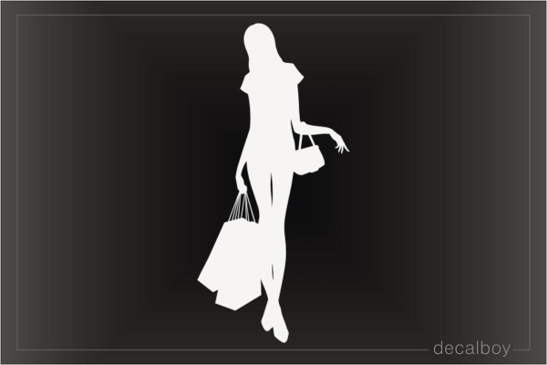 Shopping Woman Girl Decal
