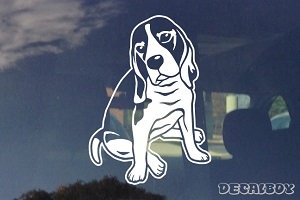 Sitting Beagle Dog Decal