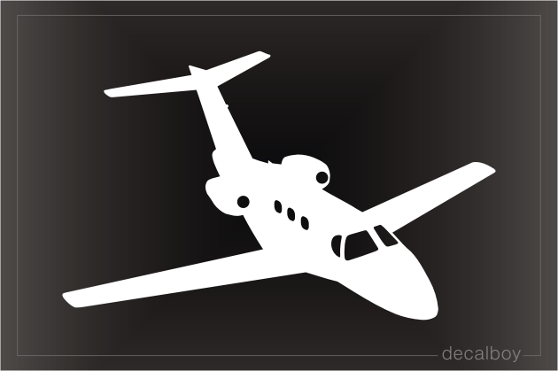 Small Private Jet Decal