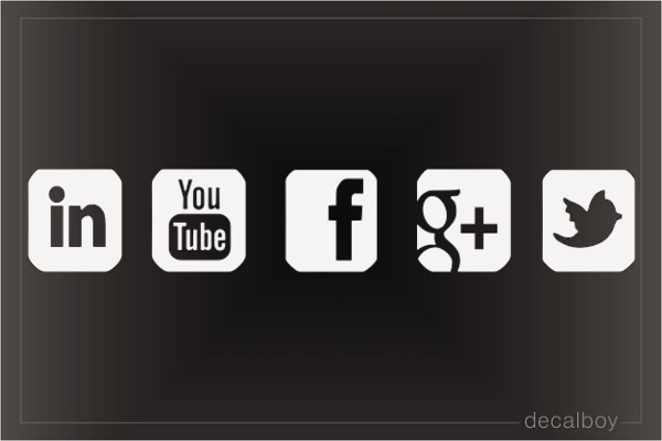 Social Media Icons Decal