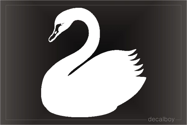 Swan Bird Window Decal