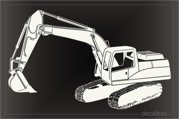 tractor excavator decal decals stickers track decalboy tractors
