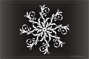 Tribal Floral Snowflake Decal